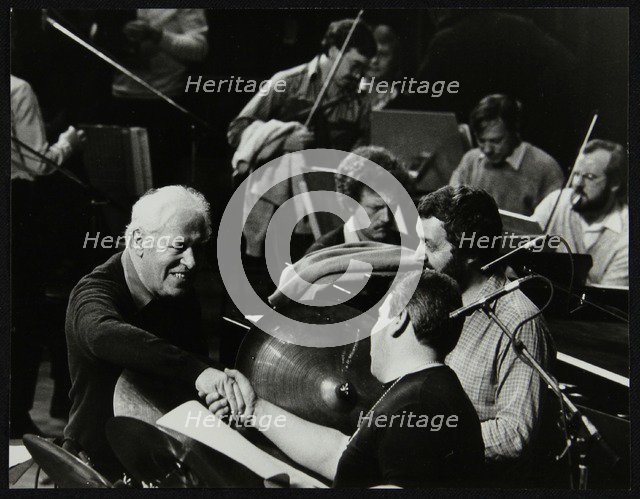 Dizzy Gillespie's concert with the Royal Philharmonic Orchestra, Royal Festival Hall, London, 1985.  Artist: Denis Williams