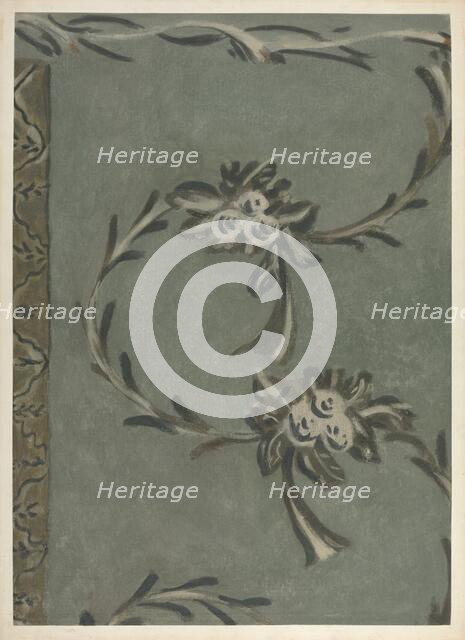 Free Hand Decorated Wall, c. 1940. Creator: Michael Lauretano.