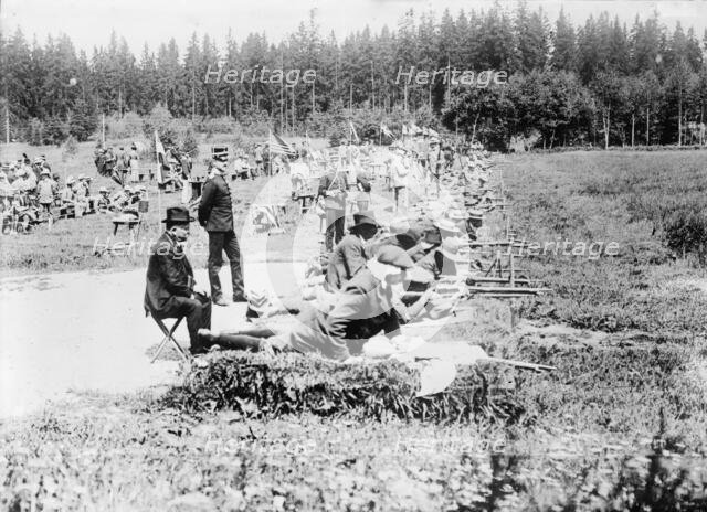 Army rifle shooting, Olympic games, 1912. Creator: Bain News Service.