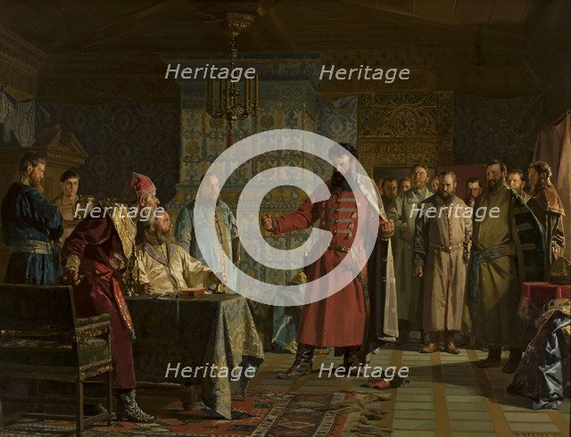Zakhary Lyapunov's quarrel with the Tsar Vasili Shuisky at Kremlin, 1886.