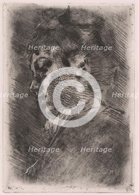 Portrait of a Young Woman in Profile, c. 1884. Creator: Luigi Conconi.