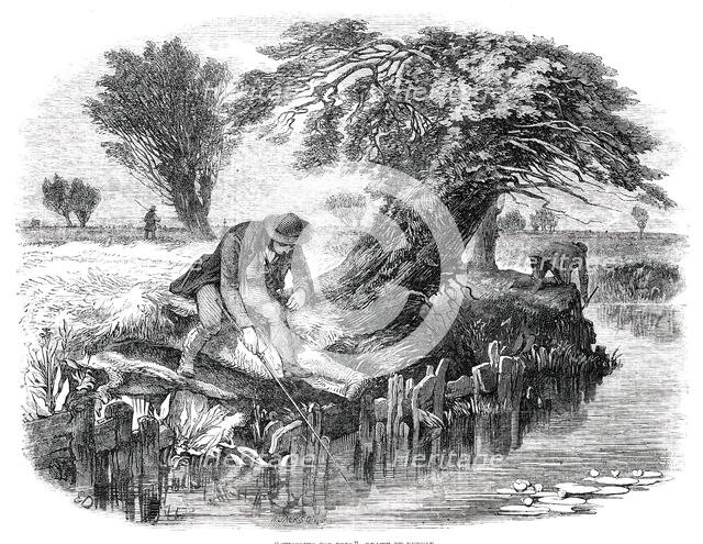 Sniggling for Eels - drawn by Duncan, 1850. Creator: Mason Jackson.