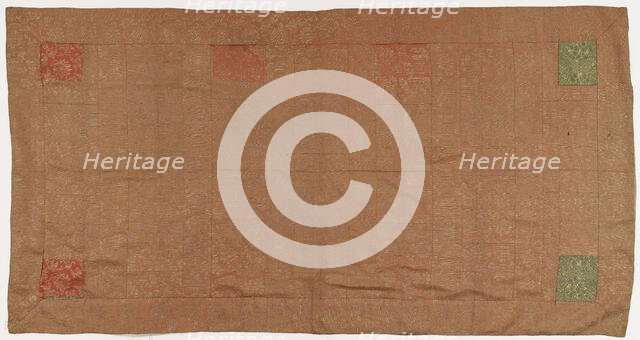 Brocade, silk. A Buddhist monk's robe, patched: Kesa, Edo period, 1615-1868. Creator: Unknown.