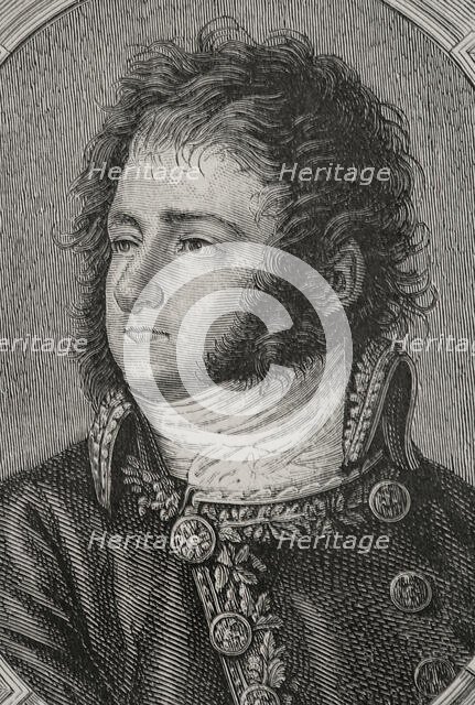 Portrait of Jean-Antoine Marbot (1754-1800), French general and politician, 1879.  Creator: Pannemaker.