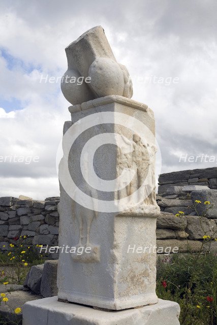 The Exedra of Dionysus on Delos Island, Greece. Artist: Samuel Magal
