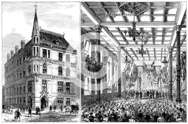 The City of London College: new building in White-Street; the Prince and Princess of Wales, 1883. Creator: Unknown.