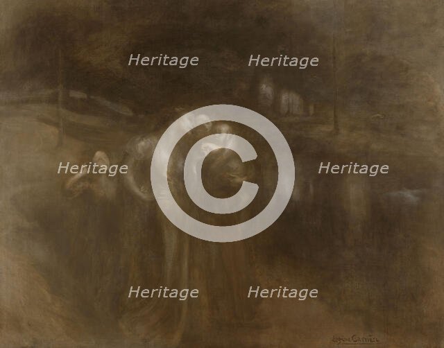 Les âges de la vie : les jeunes mères, between 1897 and 1900. Creator: Eugene Carriere.