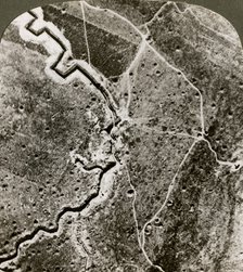 Aerial photograph of the German lines, World War I, 1914-1918.Artist: Realistic Travels Publishers