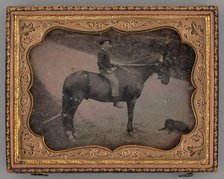 Untitled (Portrait of a Boy on a Horse), 1855. Creator: Unknown.