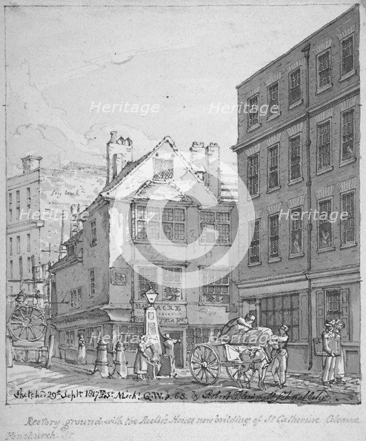 St Katherine Coleman Rectory, Fenchurch Street, City of London, 1817. Artist: Robert Blemmell Schnebbelie