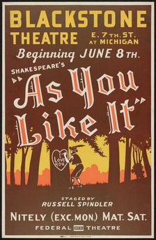 As You Like It, Chicago, 1939. Creator: Unknown.