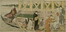 Pleasure Boats below Azuma Bridge, c. 1784. Creator: Torii Kiyonaga.