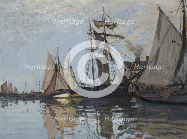 Boats in the port of Honfleur, 1866. Creator: Monet, Claude (1840-1926).