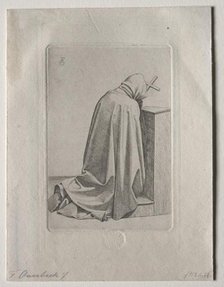A Praying Monk, 1826. Creator: Johann Friedrich Overbeck (German, 1789-1869); Carl Schulze.