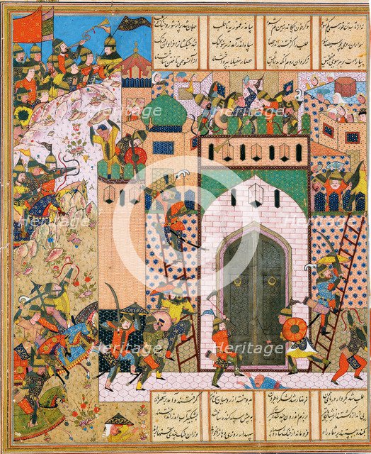 Shah Anushirvan Captures the Fortress of Saqila. Artist: Iranian master  