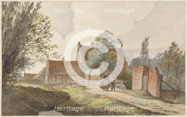 Houses along a path near Amsterdam, 1859. Creator: Hendrik Abraham Klinkhamer.