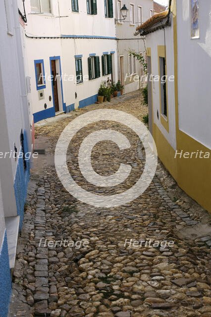 View of a typical paved street, Odemira, Alentejo, Portugal, 2008. Creator: Unknown.