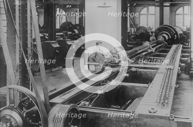 Rifling Big Guns, Watervliet, between c1910 and c1915. Creator: Bain News Service.