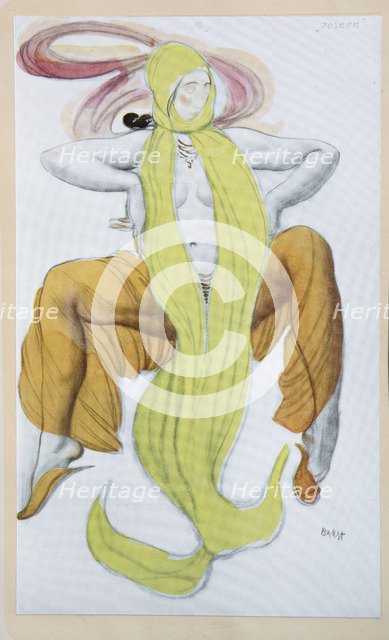 Costume design for the Ballet La Légende de Joseph by R. Strauss, 1914. Artist: Bakst, Léon (1866-1924)