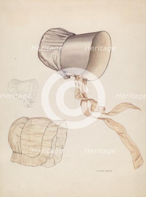 Quaker Bonnet, c. 1937. Creator: Lillian Causey.