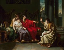 Virgil Reading the "Aeneid" to Augustus, Octavia, and Livia, 1790/93. Creator: Jean Baptiste Joseph Wicar.