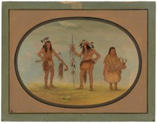 Two Ojibbeway Warriors and a Woman, 1861/1869. Creator: George Catlin.