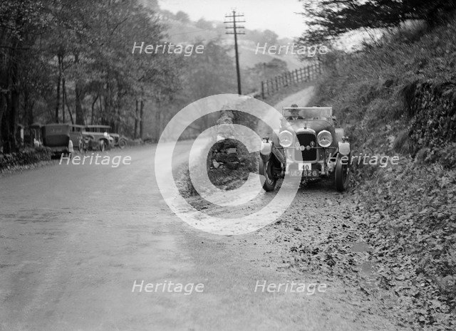 Lagonda of JS Hathaway competing in the MCC Sporting Trial, 1930. Artist: Bill Brunell.