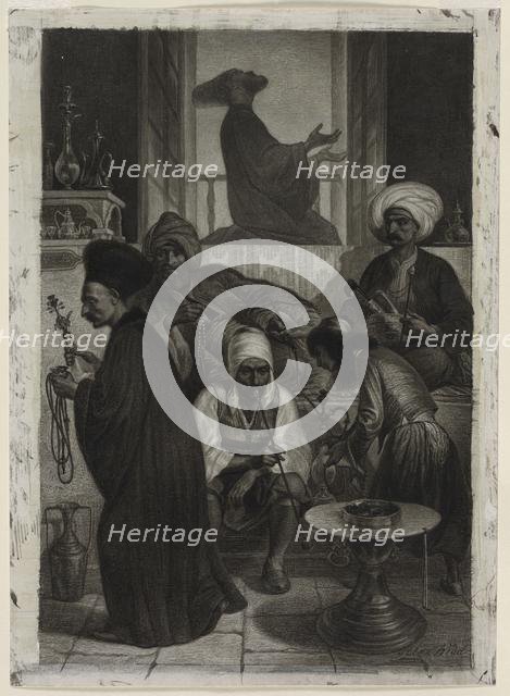 Café in Constantinople, 1847. Creator: Alexandre Bida (French, 1823-1895).