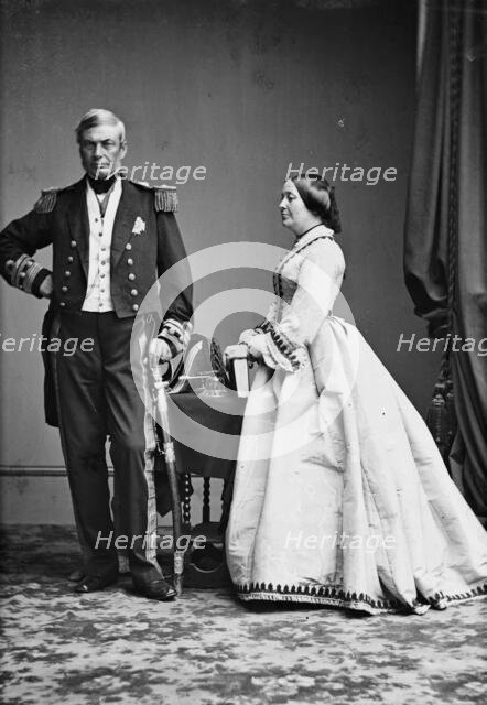 Admiral Milne and wife, 1863 December. Creator: Unknown.