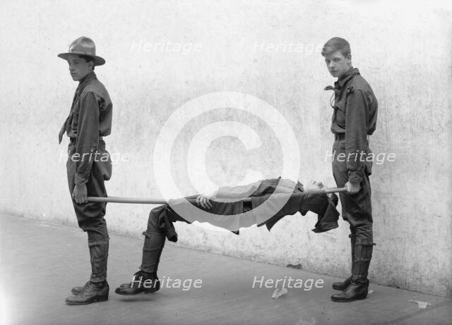 Boy Scouts Training Demonstration, 1912. Creator: Harris & Ewing.