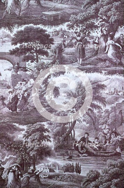 DELETE - image quality es Nouveaux Elements (Furnishing Fabric), Nantes, c. 1815. Creator: Unknown.