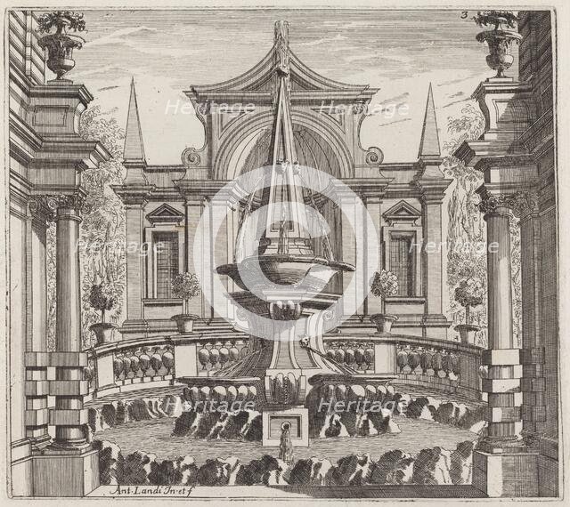 Fantastic Garden with a Fountain and a Garden Pavilion, before 1753. Creator: Giuseppe Antonio Landi.