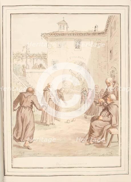 Fryers Amusement, leaf from 'A Collection of Dresses by David Allan Mostly from Nature', 1776. Creator: David Allan.