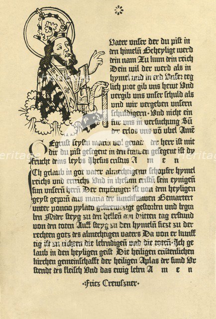 'The Almighty, with the Paternoster, Ave Maria and Credo in German', 1915. Creator: Unknown.