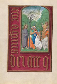 Hours of Queen Isabella the Catholic, Queen of Spain: Fol. 169v, St. John the Baptist…, c. 1500. Creator: Master of the First Prayerbook of Maximillian (Flemish, c. 1444-1519); Associates, and.