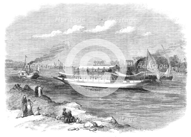The Prince and Princess of Wales in Egypt: the Dahabieh, or Nile boat..., 1869. Creator: Unknown.
