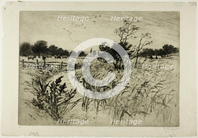 A Windy Day, 1892. Creator: Robert Charles Goff.