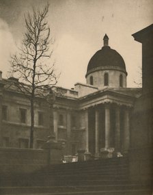 'The National Gallery from the Terrace Steps of Trafalgar Square', c1935. Creator: Walter Benington.