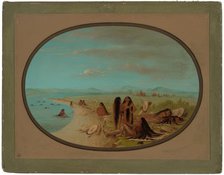 Crow Warriors Bathing, 1861/1869. Creator: George Catlin.