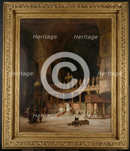 Interior of St. Mark's, Venice, 1869. Creator: David Dalhoff Neal.