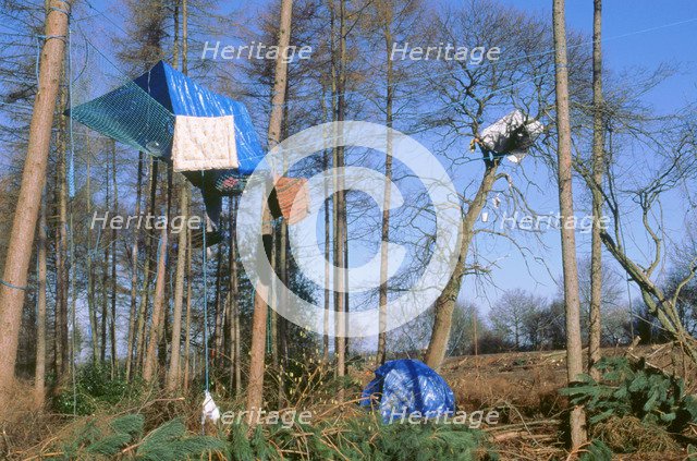 Newbury ByPass constuction protestors. Artist: Unknown.