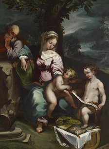 The Holy Family with the Infant St. John, 1580-1585. Creator: Francesco Vanni.