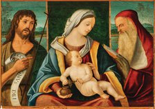 Madonna and Child with Saints John the Baptist and Jerome, c1515. Creator: Carpaccio; Vittore (1460-1526).