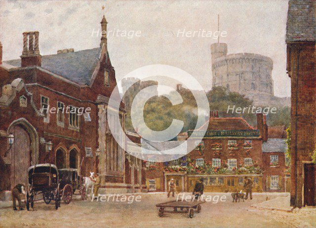 'The Round Tower and the South-Western Railway Station', c1900. Artist: William Biscombe Gardner.