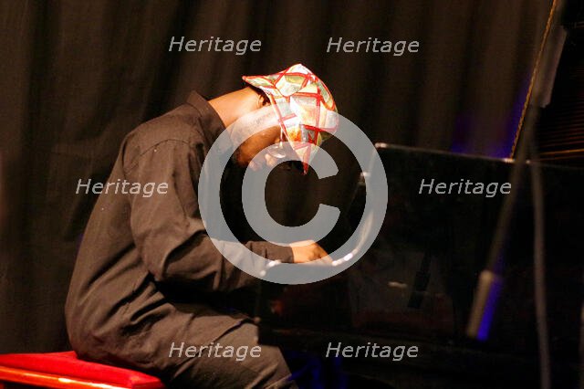 Sultan Stevenson, Sultan Stevenson Trio, Verdict Jazz Club, Brighton, East Sussex, 6 Aug 2022. Creator: Brian O'Connor.