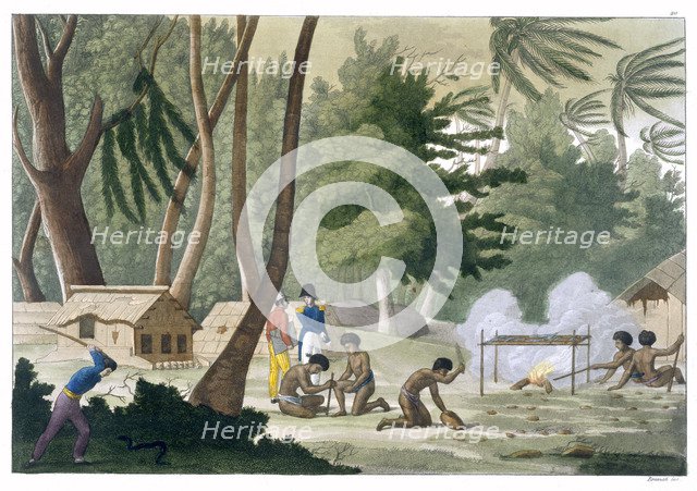 'Papu Tribe on the Isle of Rawak', c1820-1839. Artist: G Bramati