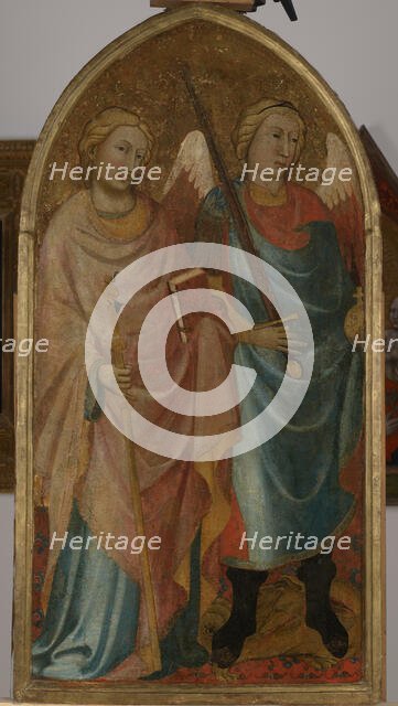 Saints James the Greater and Archangel Michael-Wing of a Triptych, between 1420-1425. Creator: Master of 1416.