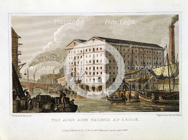 The Aire and Calder Navigation, Leeds, Yorkshire, 1828. Artist: J Shury