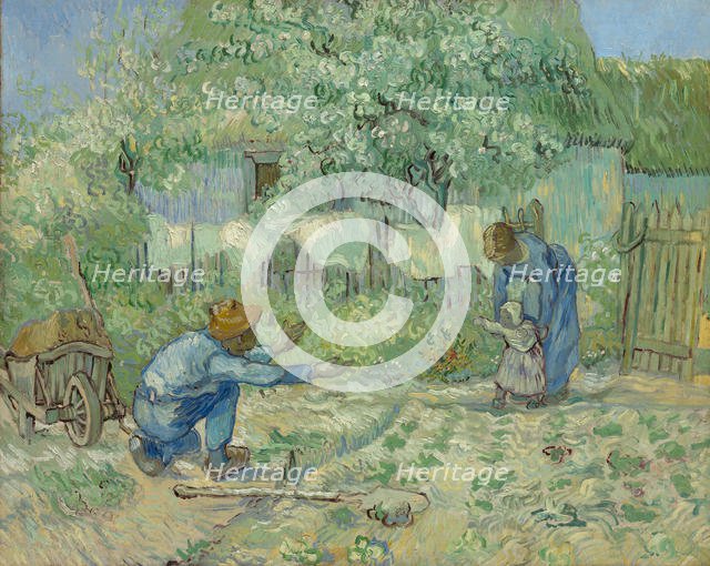 First Steps, after Millet, 1890. Creator: Vincent van Gogh.