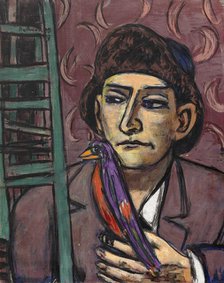 Man with Bird, 1950. Creator: Beckmann, Max (1884-1950).